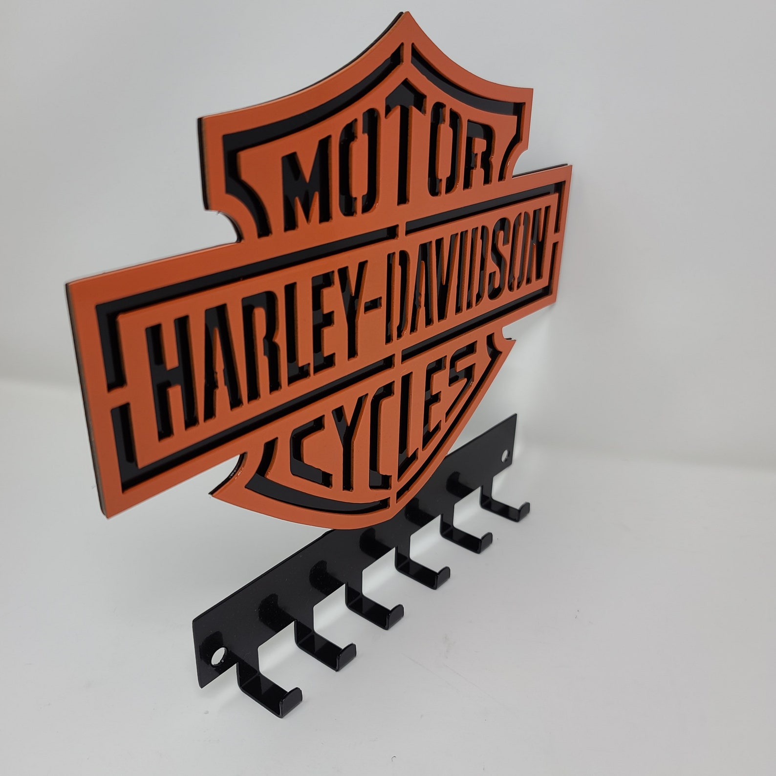 Harley Davidson 2D Key Holder 9.5 X 10.75 Mounts on Wall to Etsy