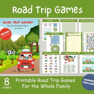 Printable Travel Games for Kids Bundle Instant Download Family Road Trip Games Vacation Travel Games Kids Road Trip Games Printable