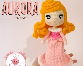 Aurora Princess Amigurumi Doll Crochet Disney diy (no pattern)