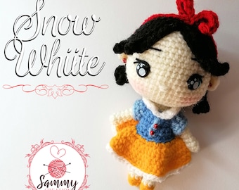 Snow White Snow White Princess Amigurumi Doll Crochet Disney (no pattern)