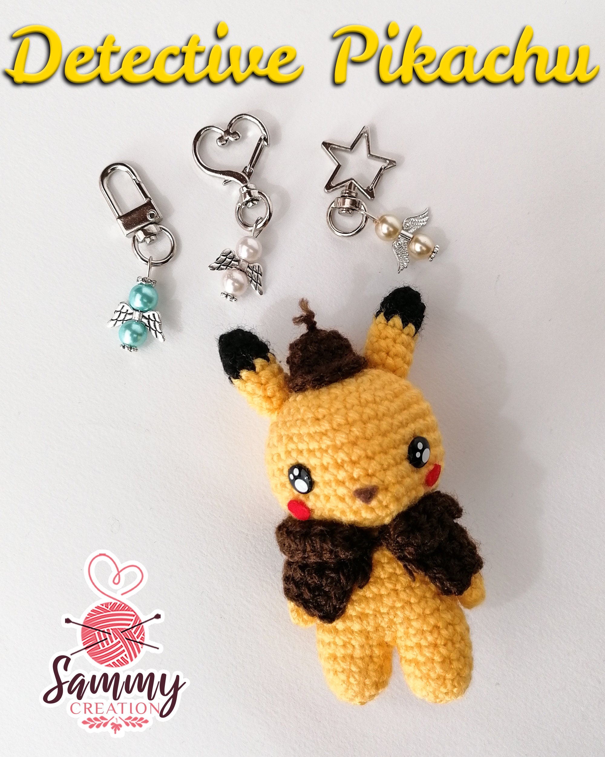 Buy Detective Pikachu Amigurumi Doll Crochet Disney Diy No