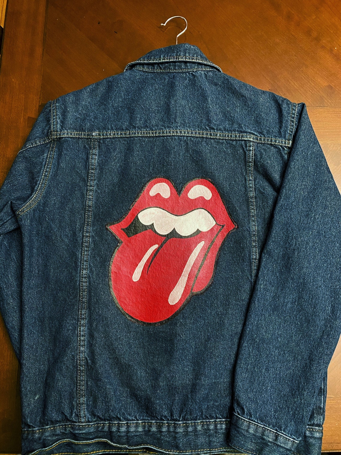 Chaqueta Jean Custom Rolling Stones | Etsy