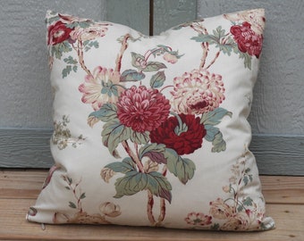 Shabby Chic Pillow Covers, Traditional Pillows, Cottagecore Pillows, Flower Throw Pillows, Pink and Green Pillows, Double Sided Pillows