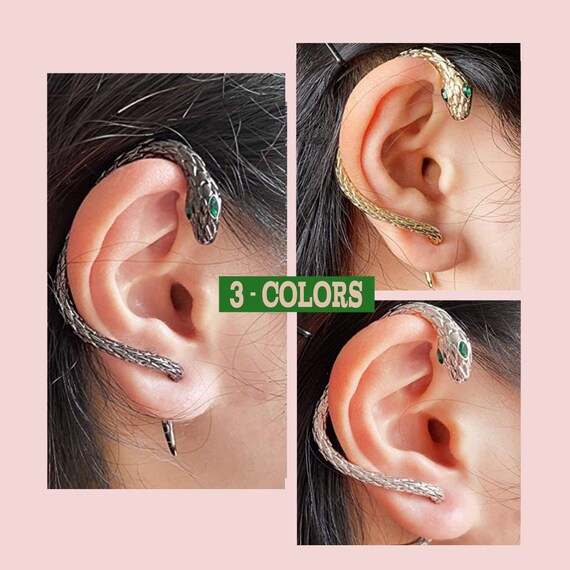 SINGLE Snake earring Cuff snake earrings snake ear cuff Etsy