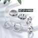 SET OF 6 -Silver Sun and moon ring , Sun Ring - Moon Ring -Stress Relieving Meditation Ring, Spinner Rings, Moon and star Anxiety Rings - 