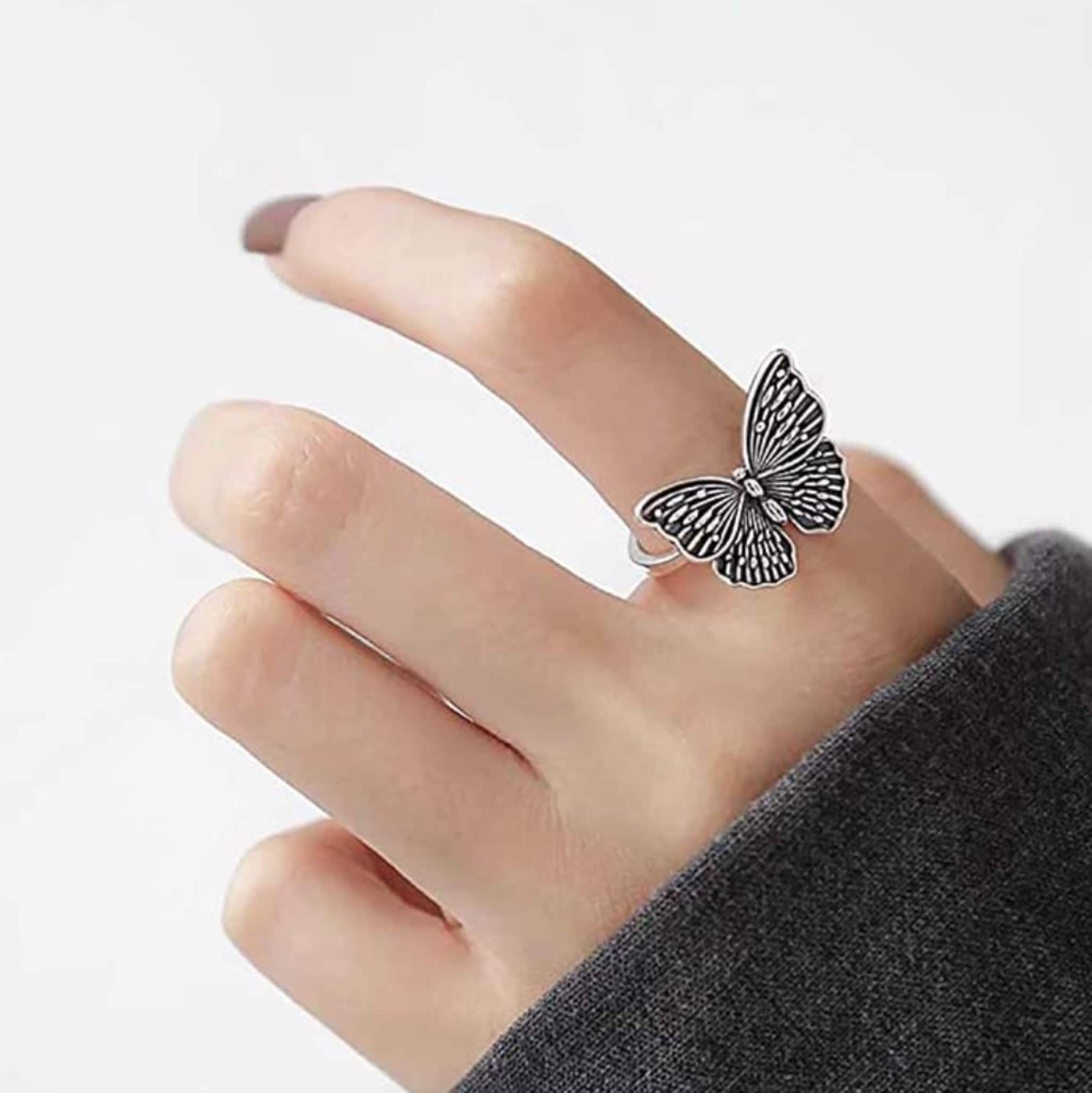 Butterfly Ring Set Matching Butterfly Rings Set Unusual Etsy
