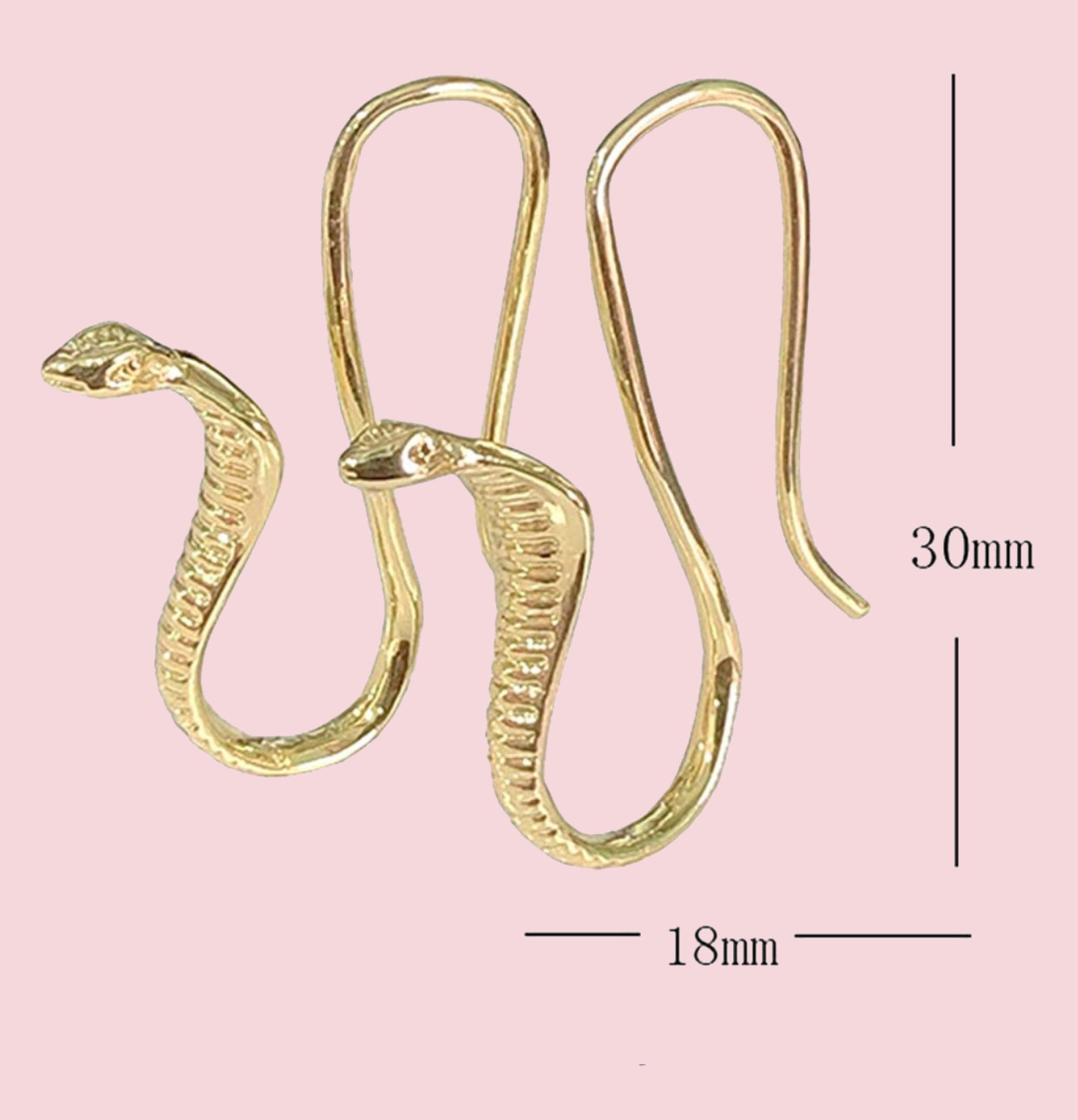 Snake earrings Cobra snake earring Tiny snake hoop Etsy