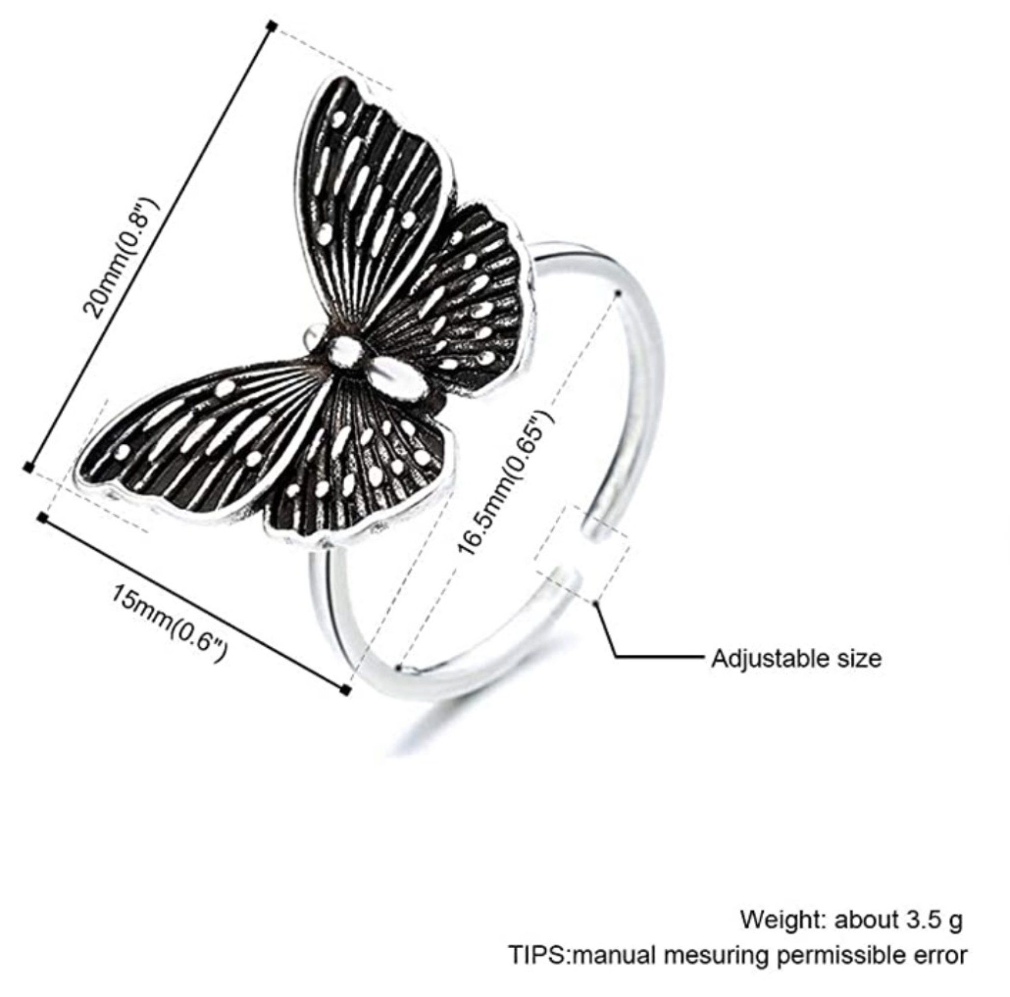 Butterfly Ring Set Matching Butterfly Rings Set Unusual Etsy