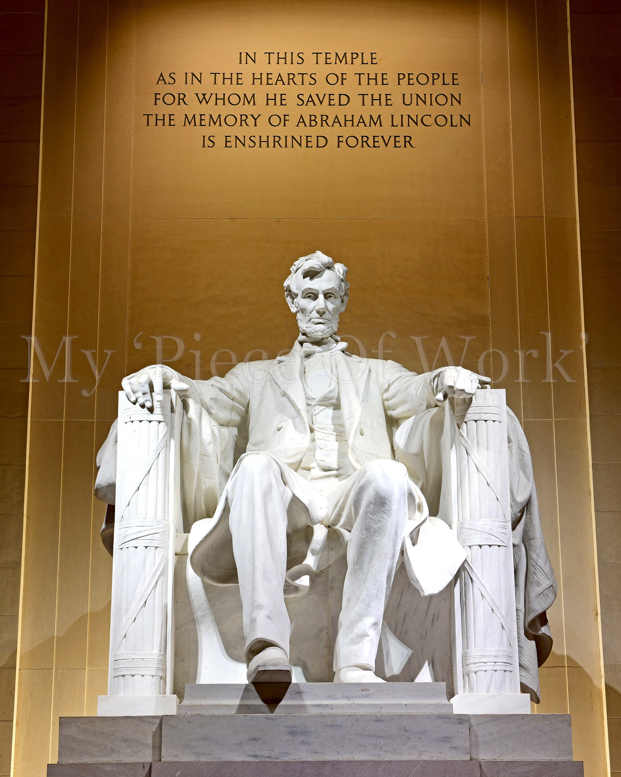 Vertical Photo of Abraham Lincoln Statue in the Lincoln Etsy