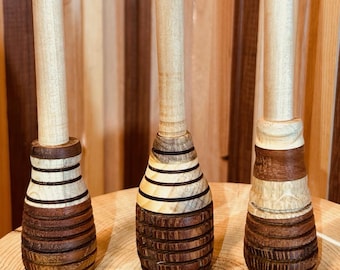 Mestolo per il miele in legno misto fatto a mano / Legno proveniente da fonti sostenibili / Arte del miele / Bellissimo 443