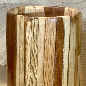 Handcrafted Mixed WOOD ART GLASS / Vessel / Sustainably Sourced Wood / Small Glasses / Unique / Art