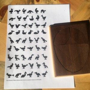 Handcrafted Wood MAGIC EGG Tangram/ TOY / with Wood Keeper - Sustainably Sourced Wood