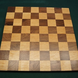 Unique Handcrafted CHESS BOARD - Sustainably Sourced Wood - Black Walnut & White Oak
