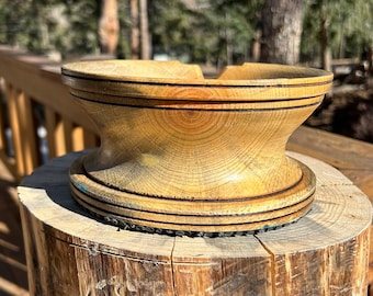 Handcrafted Wood 1 QUART MIXING BOWL with pour spout / Sustainably Sourced Wood / Colorado Ponderosa Beetle Kill Pine 378