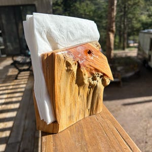 SERVILLETAS / PORTACARTAS de madera hechos a mano Eliminación del escarabajo de Colorado Pino Ponderosa / Madera de origen sostenible