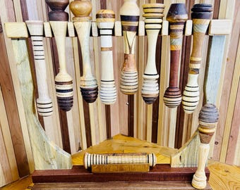 Mestolo per il miele in legno misto fatto a mano / Legno proveniente da fonti sostenibili / Arte del miele / Bellissimo 482