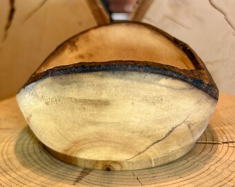 Handcrafted Wood Small Aspen WOODEN BOWL for small salads or serving / Sustainably Sourced Wood / Colorado Aspen wood 404