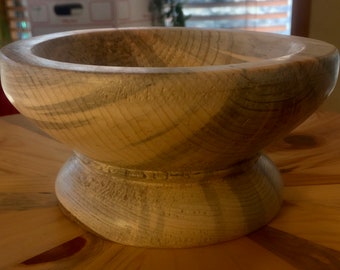 Handcrafted Wood Stylish SCULPTURED WOODEN BOWL for small salads or serving / Sustainably Sourced Wood / Colorado Beetle Kill Pine