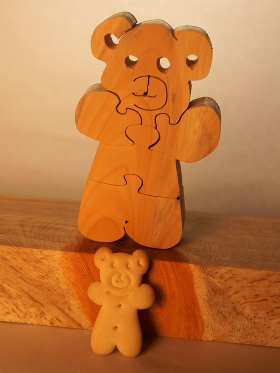 TEDDY BEAR Animal Cracker Collection Puzzle Toddler / Etsy