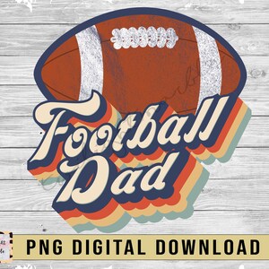 Retro Football Dad Sublimation Design Download
