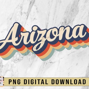 Retro Arizona State Sublimation Design Download | PNG | Digital Download