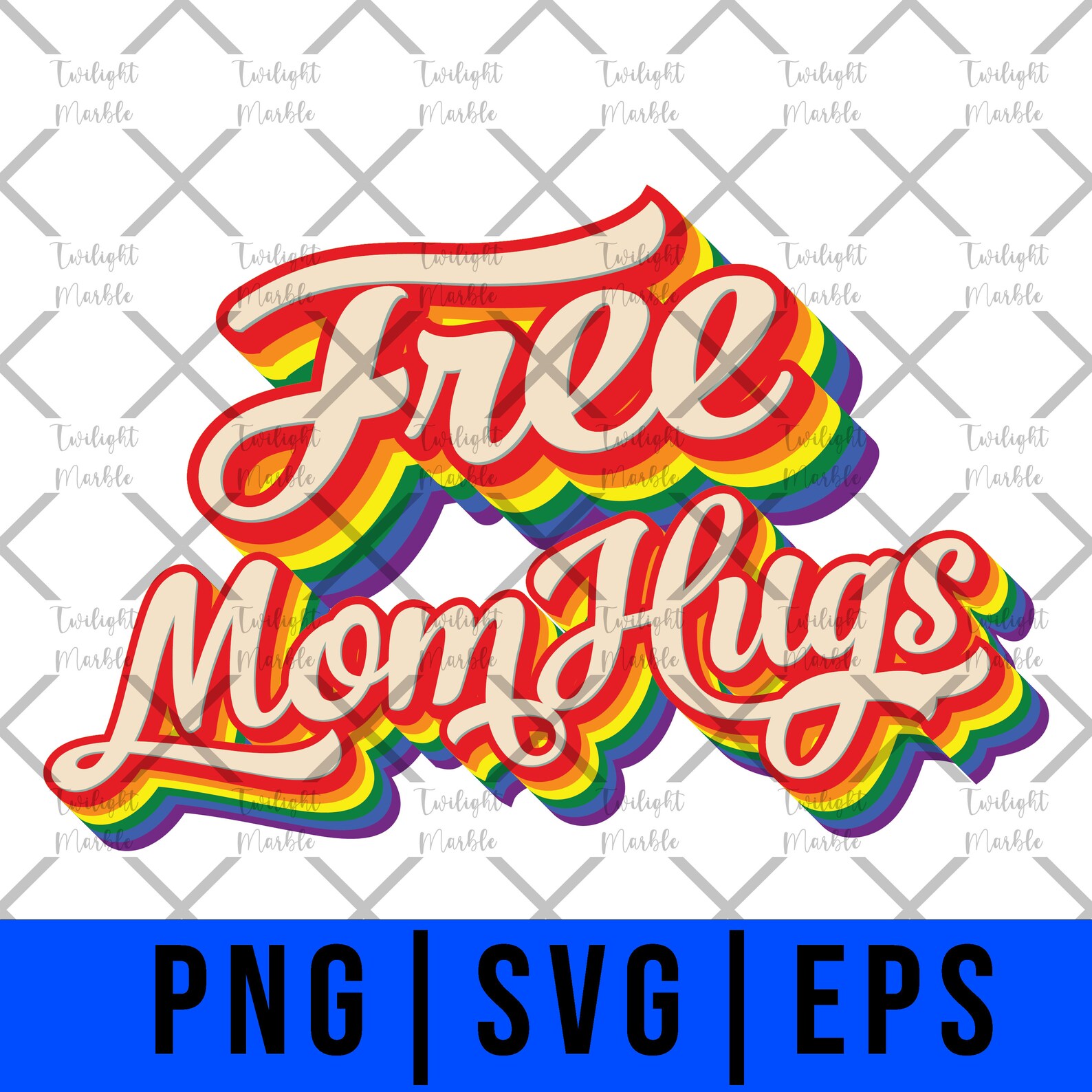 Download Free Mom Hugs LGBT Retro Sublimation Png SVG EPS Digital ...