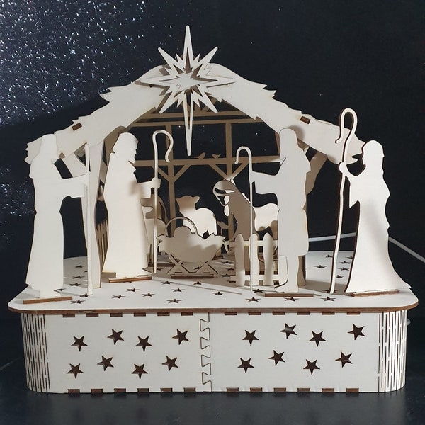 Presepe laser cut luminoso 3mm