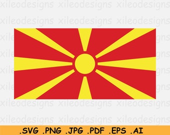Macedonia Flag Etsy