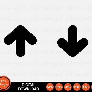 May include: Black up and down arrows.  Digital download for SVG, PNG, JPG, PDF, EPS, and AI files.