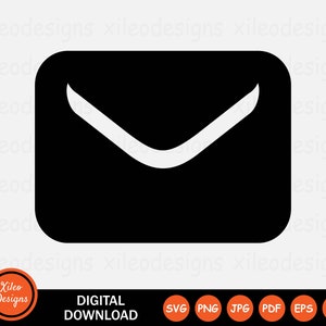 Ícone de envelope SVG Mensagem de correio E-mail Papel Carta Post Download digital Sinal de vetor Símbolo Cricut Gráfico Clipart Vetor png jpg eps ai pdf