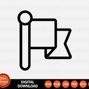Flagge Outline Symbol SVG Position Marker Pole Emblem Welle png jpg eps ai pdf Digital Download Vektorgrafik Clipart Vektor Zeichen Symbol Cricut