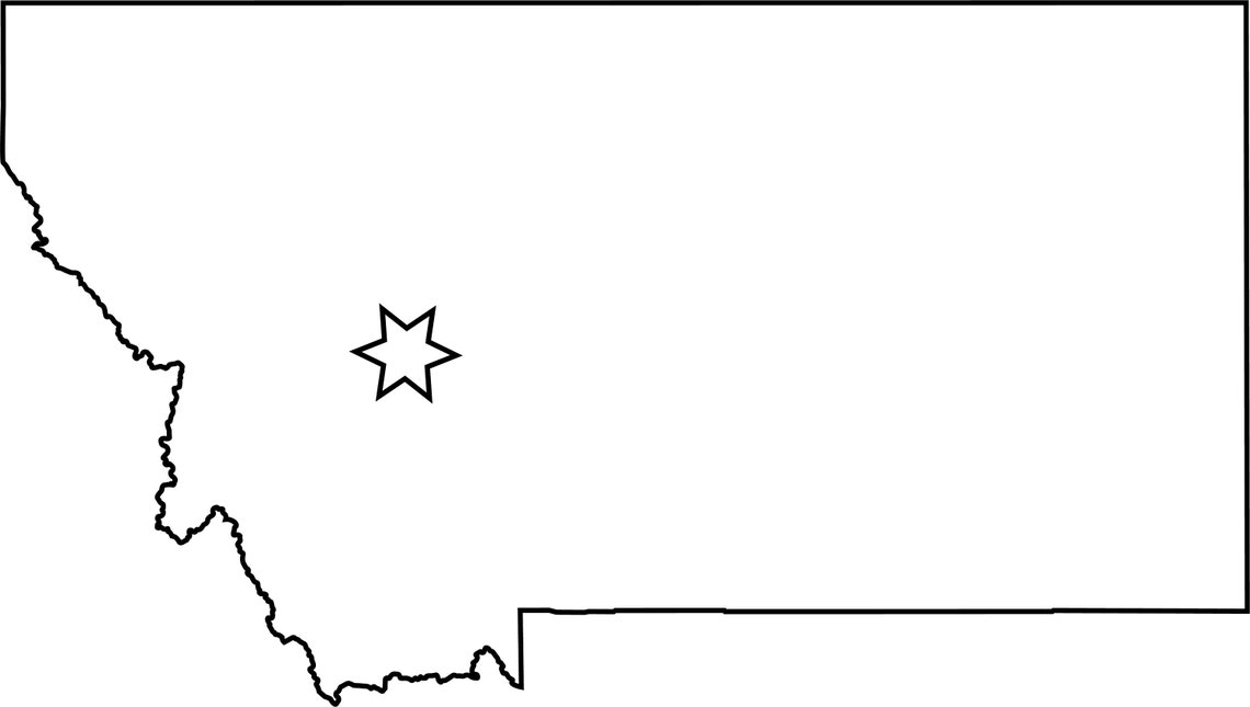 Helena Montana MT Capital City Position on a State Map USA ...