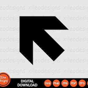 Pijl naar links pictogram SVG - punt wijzende richting navigatie zwart wit silhouet teken symbool Vector Cricut Clipart png jpeg eps pdf ai