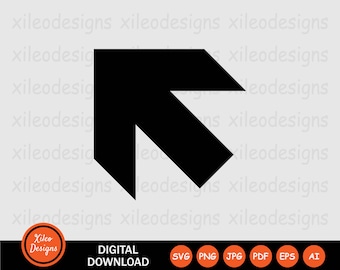Pijl naar links pictogram SVG - punt wijzende richting navigatie zwart wit silhouet teken symbool Vector Cricut Clipart png jpeg eps pdf ai