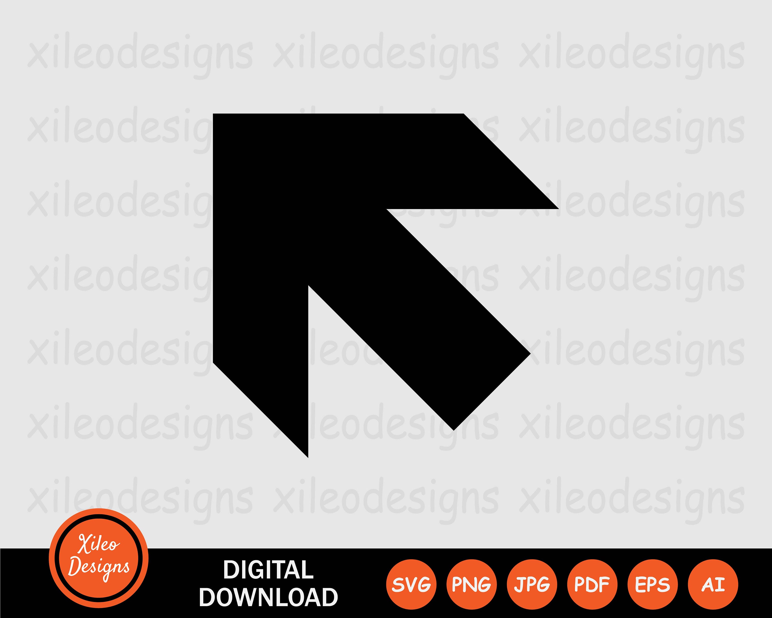 Icono de flecha superior izquierda SVG - Señal de dirección de navegación  Símbolo de silueta en blanco y negro Vector Cricut Clipart png jpeg eps pdf  ai - Etsy México, image size:3000x2400