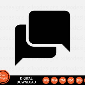 Chattruta ikon SVG konversation dialog bubbla tal digital nedladdning tecken symbol Cricut vektorgrafik Clipart vektor png jpg eps ai pdf