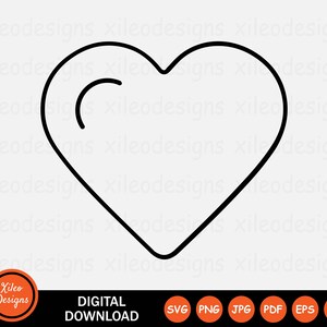 Puede incluir: Un contorno negro de una forma de corazón.