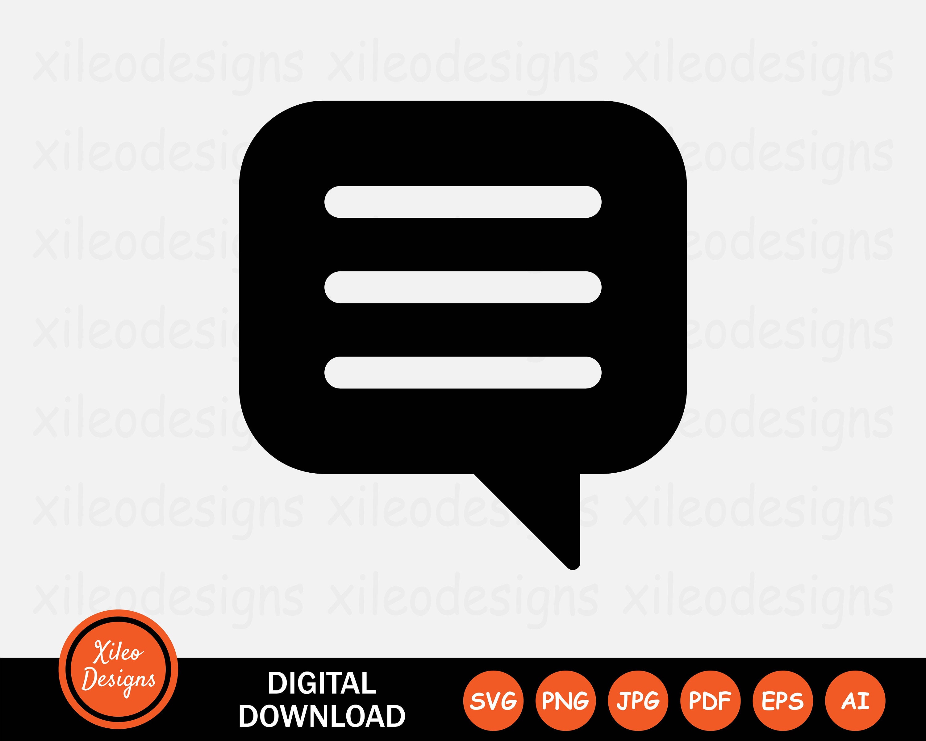 Comment Box Icon SVG Message Chat Text Speech Bubble Sign Symbol ...