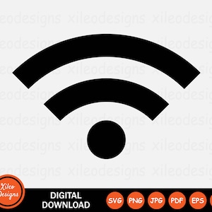 Network Signal Icon SVG Wifi Data Internet Connection png jpg eps ai pdf Digital Download Vector Sign Symbol Cricut Graphic Clipart Vector