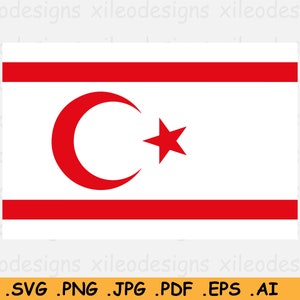 Może przedstawiać: Biała flaga z czerwonym półksiężycem i czerwoną pięcioramienną gwiazdą. Na górze i na dole flagi znajdują się dwa cienkie czerwone poziome pasy.