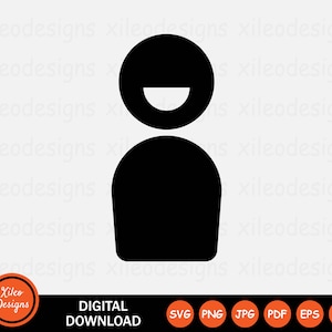 Laughing Man Icon SVG Happy Joyful Funny Laugh Joke Fun Sign Symbol Cricut Vector Graphic Vector Digital Download Clipart png jpg eps ai pdf