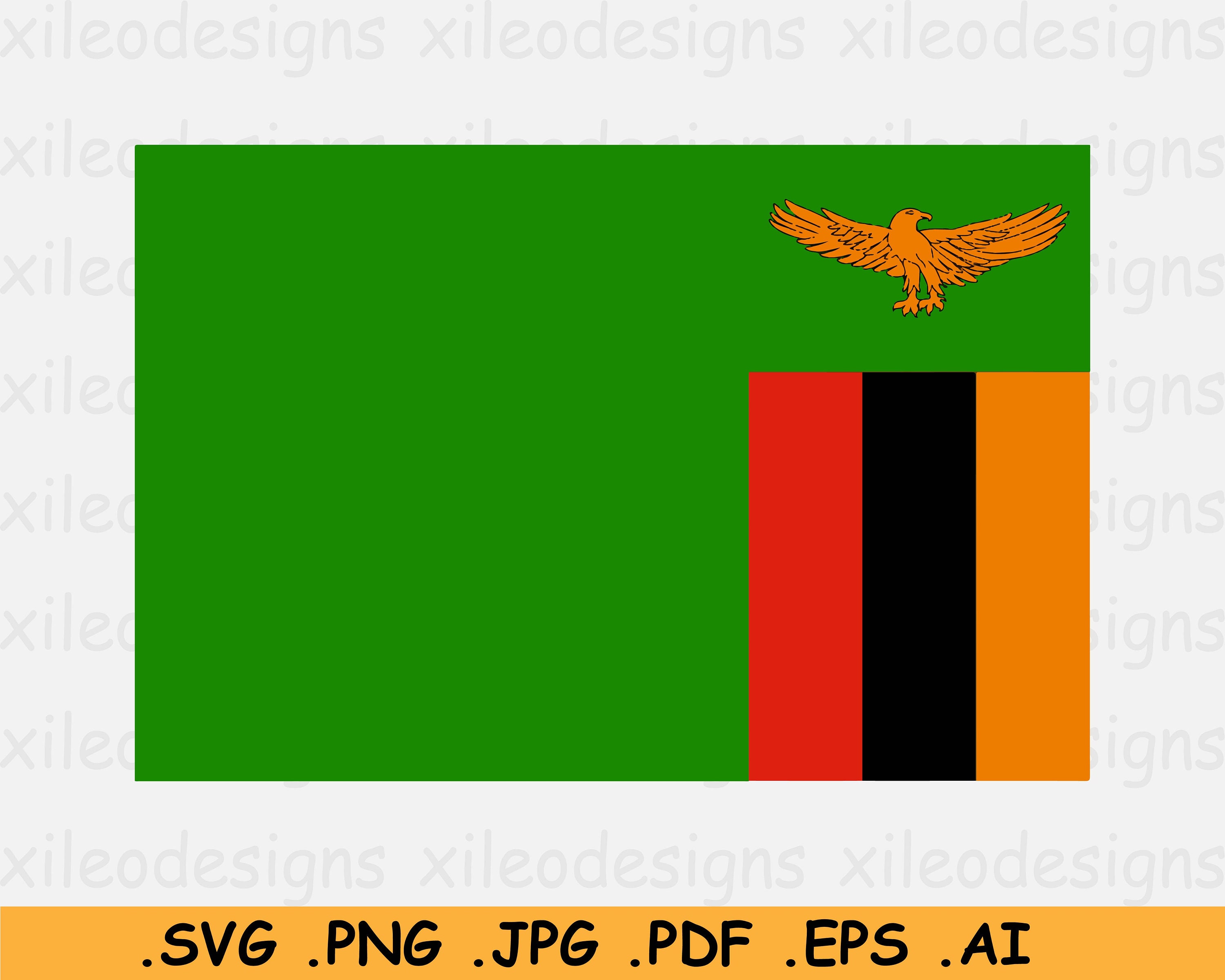 República de Zambia Bandera Nacional SVG, Zambian Nation Country State  Banner, Descarga digital, Clipart Vector Graphic Icon- eps ai png jpg pdf, image size:3000x2400