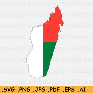 Madagaskar Kaart Vlag SVG, Malagasy Cricut Cut File, Land Nation Silhouette Outline Atlas, Scrapbook Clipart Vector Icon eps ai png jpg pdf