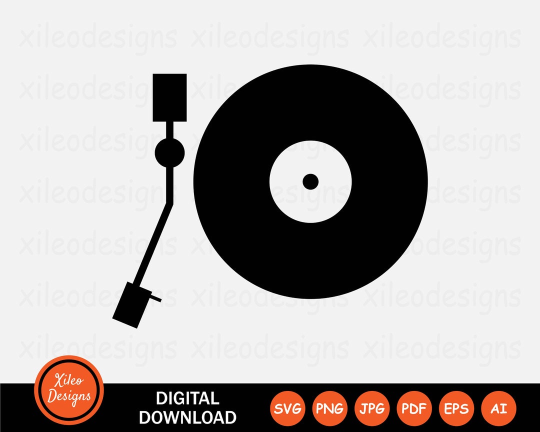 Record Player Icon SVG Music Recorder Vinvyl Old Stereo Graphic Vector ...