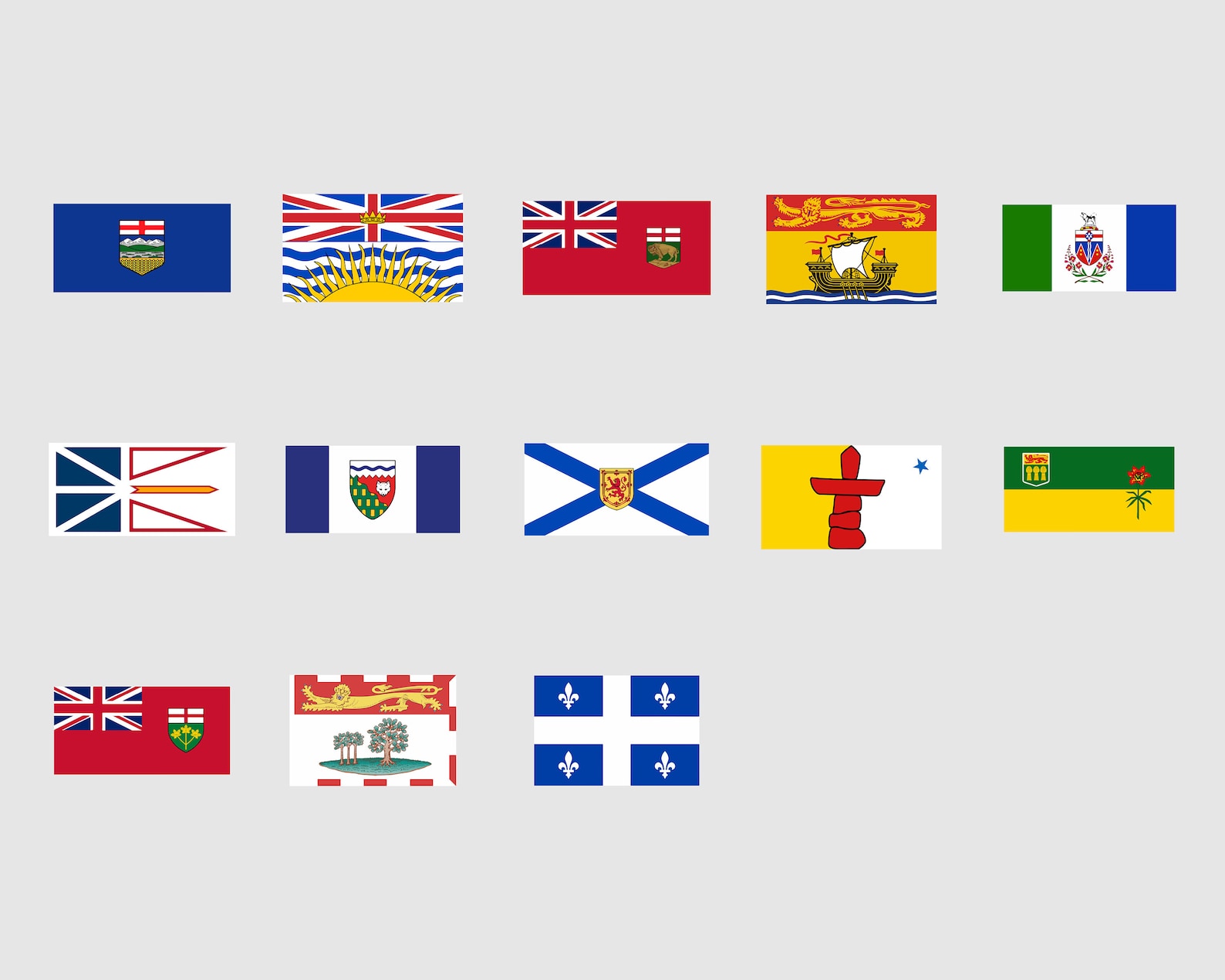 Canada Province Flags SVG Bundle Canadian Territory Flag Etsy