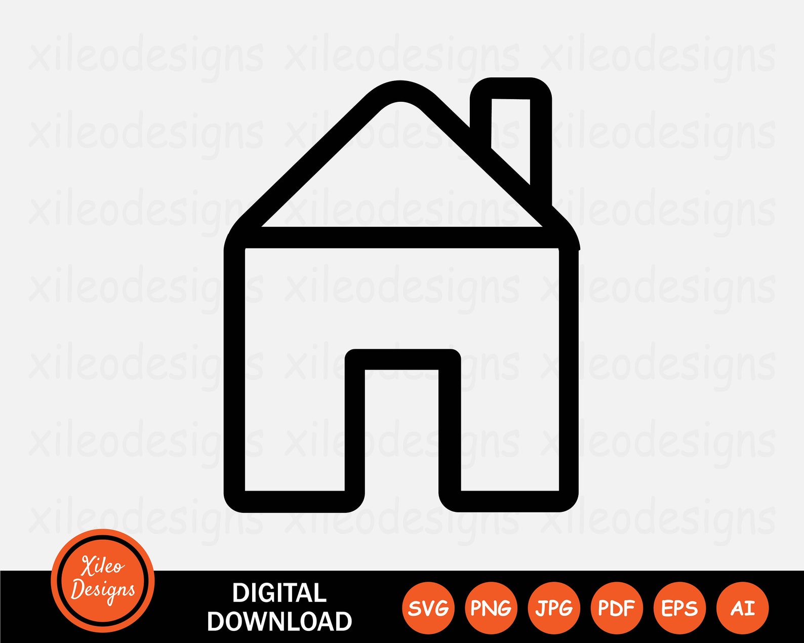 House Icon SVG Home Homepage Property Real Estate Line Png Jpg Eps Ai ...