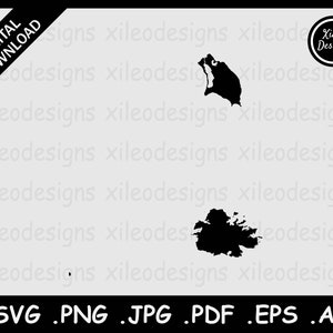Kanal und Barbuda Map SVG, 1920er Und Barbudan Grenze, Silhouette Cutout Cricut Vektor, png jpg jpeg pdf ai eps