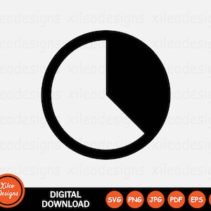Cirkeldiagram pictogram SVG bedrijfsstatistieken cirkel rapport diagram symbool teken grafische clipart vector Cricut digitale download png jpg eps pdf ai