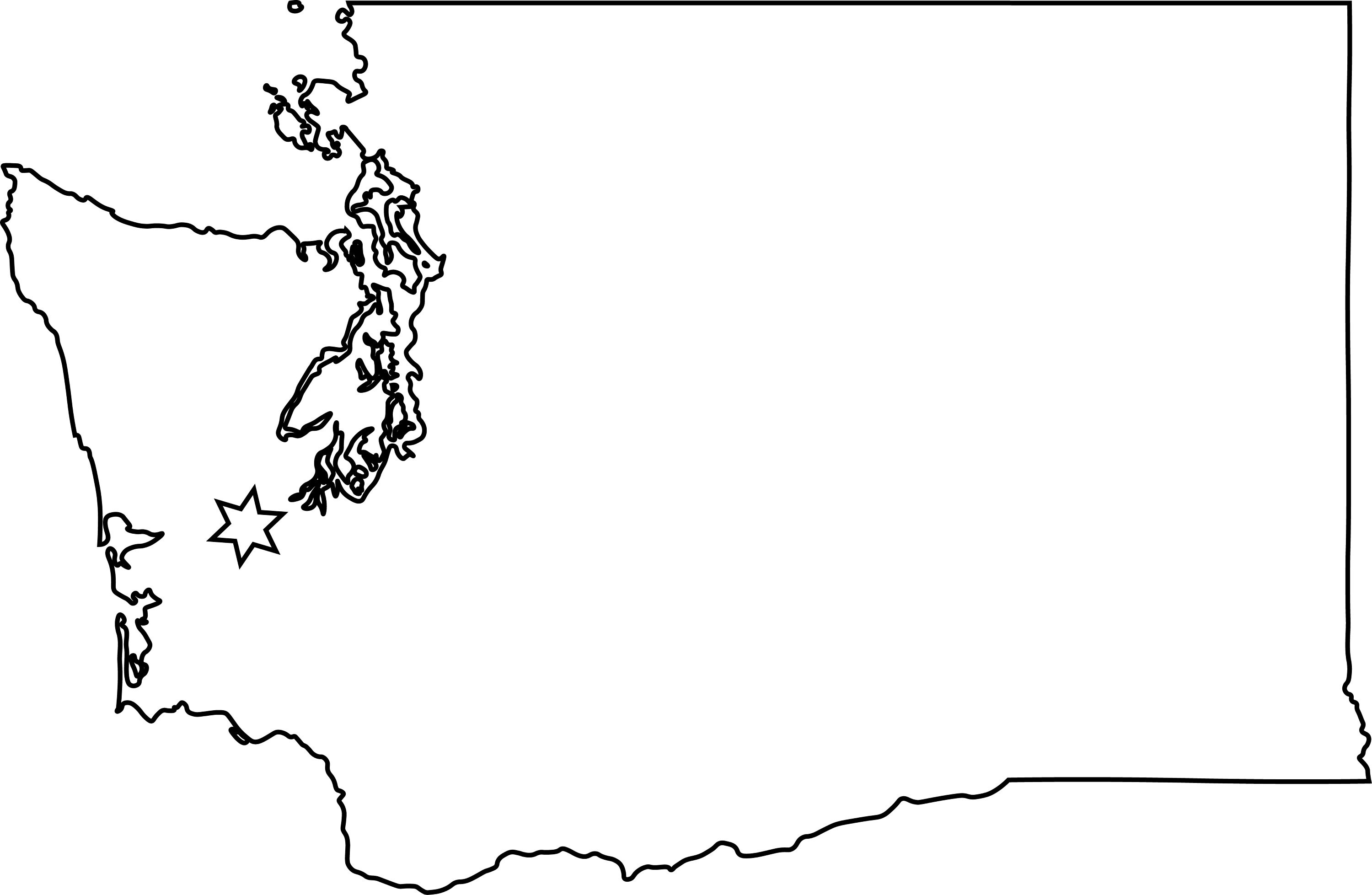 Olympia Washington WA Capital City Location on a State Map