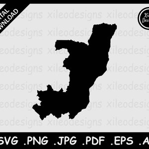 Kongo Republik Karte SVG, Kongo-Brazzaville Country National Border Border Border, Black Silhouette Cricut Cut File Vektor, png jpg jpeg pdf ai eps